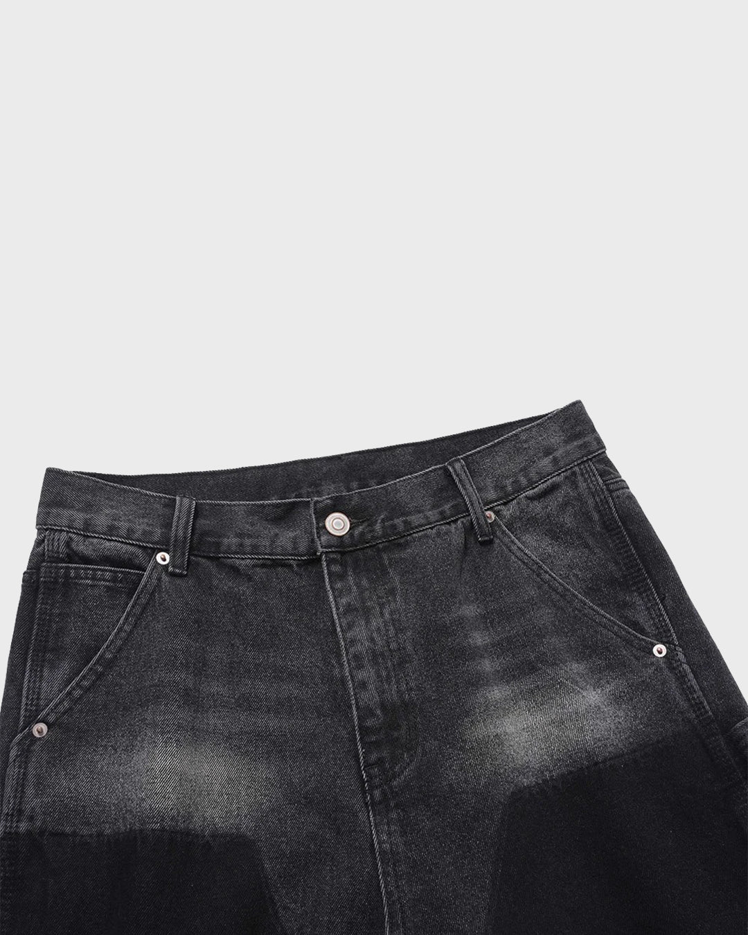 Shorts di jeans effetto candeggiato con bandana