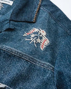 Camicia da campo Folk con stampa denim
