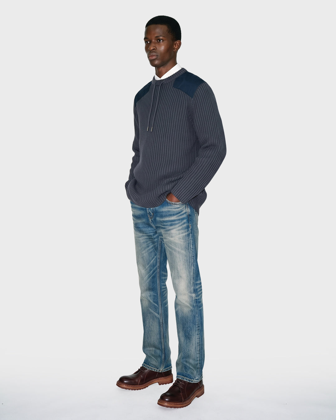 Maglione pullover in maglia a trecce