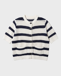 Open Stripe Knit Top