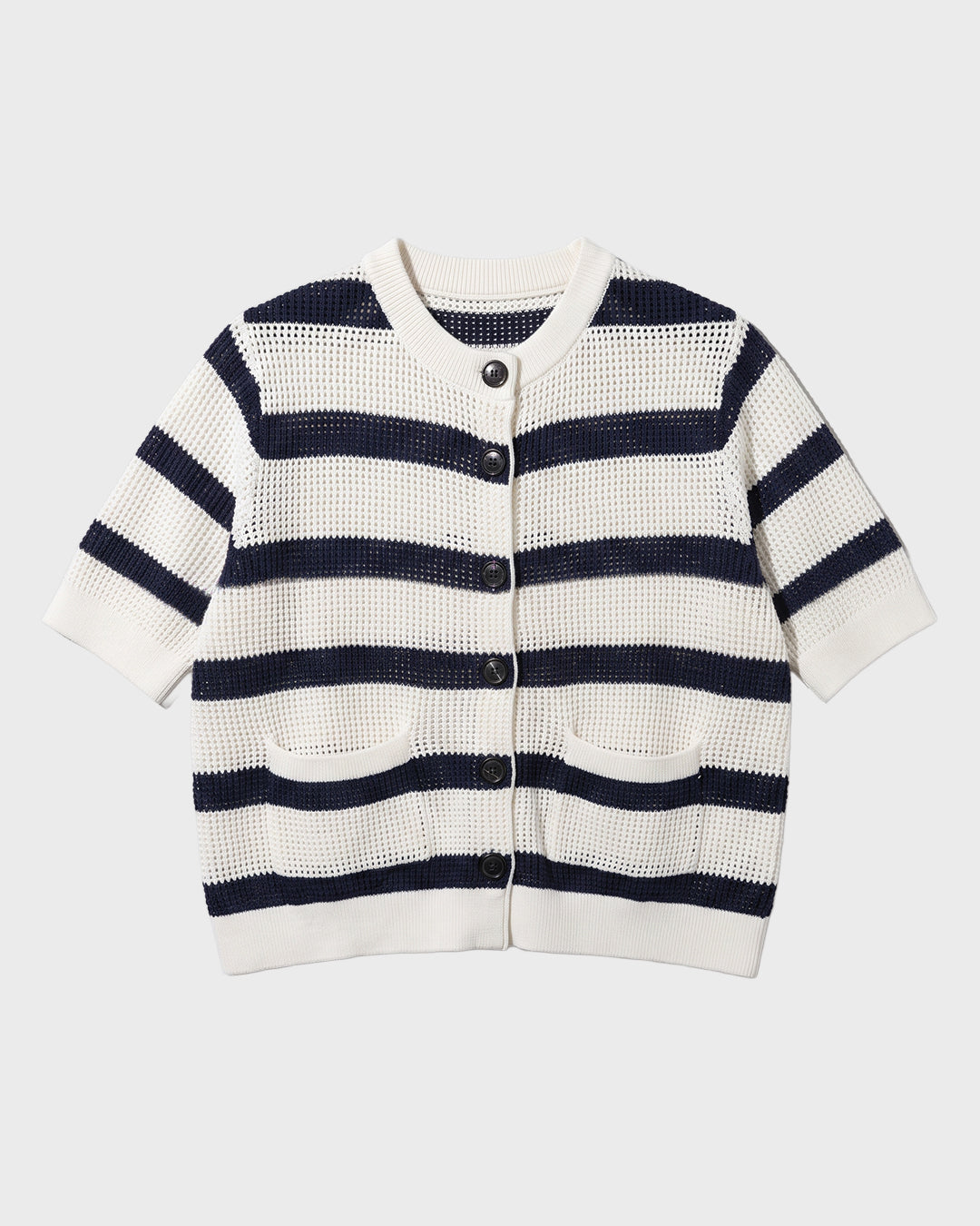 Open Stripe Knit Top