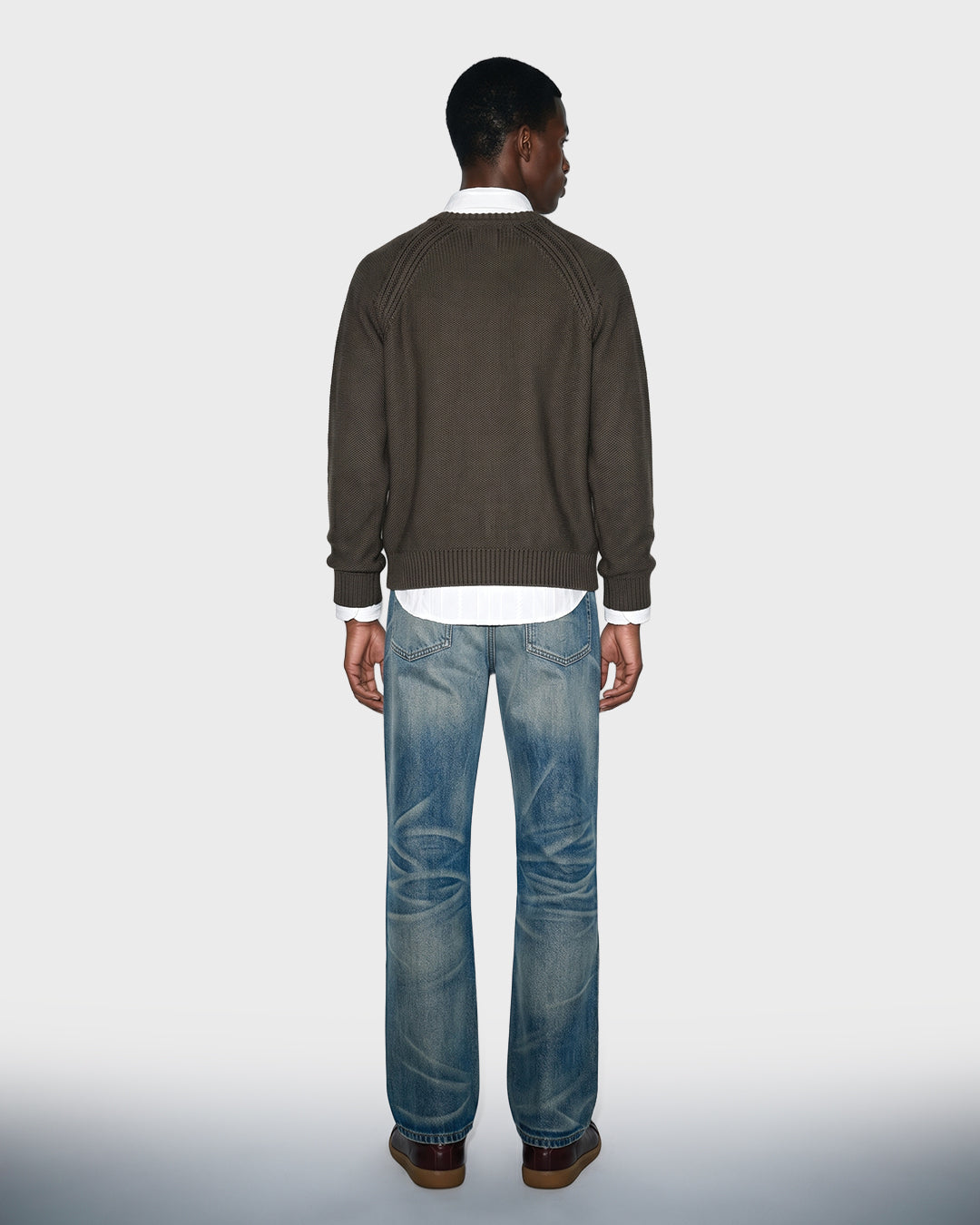 Maglione in maglia con linea raglan
