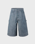 Pantalones cortos de mezclilla con pañuelo desteñido
