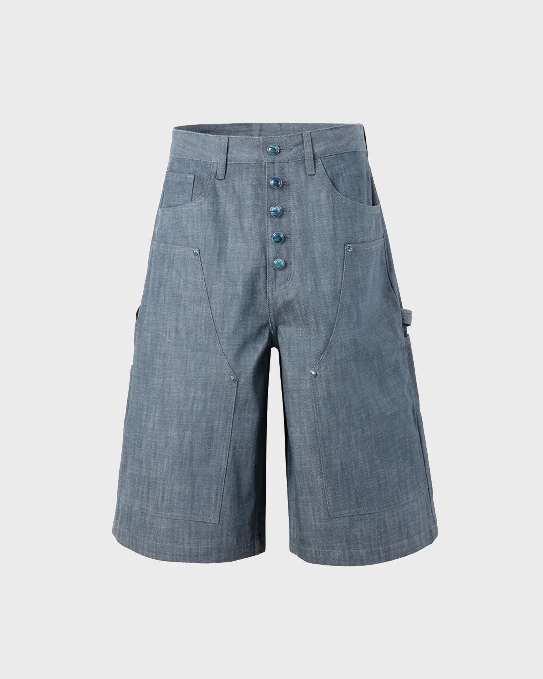 Pantalones cortos de mezclilla con pañuelo desteñido