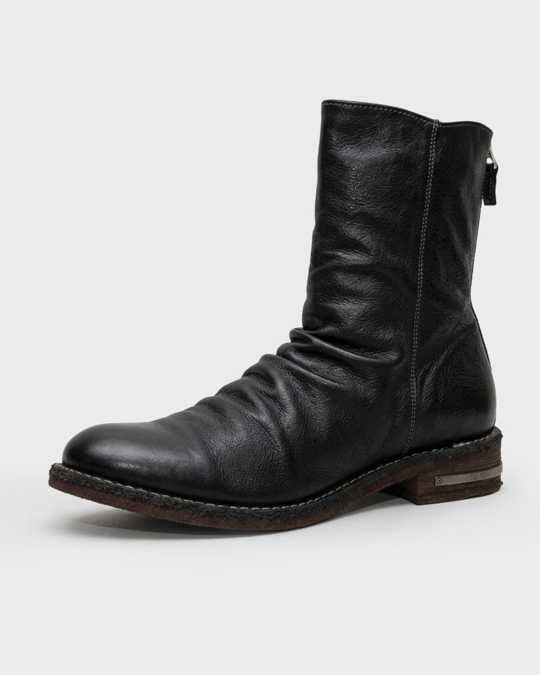 Brass Heel Slouch Boot