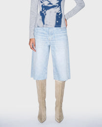 Reverse Denim Capri