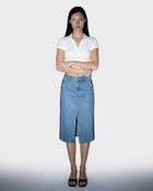 Split Wash Denim Skirt
