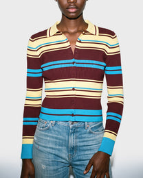Four Stripe Cardigan Knit