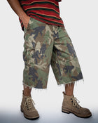 Shorts di jeans effetto candeggiato con bandana