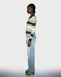 Sage Stripe Knit Cardigan