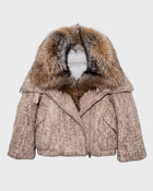 Puffed Wool Down Coat