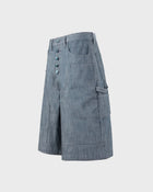 Pantalones cortos de mezclilla con pañuelo desteñido