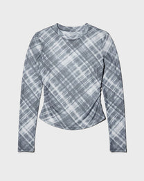 Blurred Plaid Top