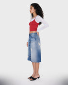 Splatter Wash Denim Short
