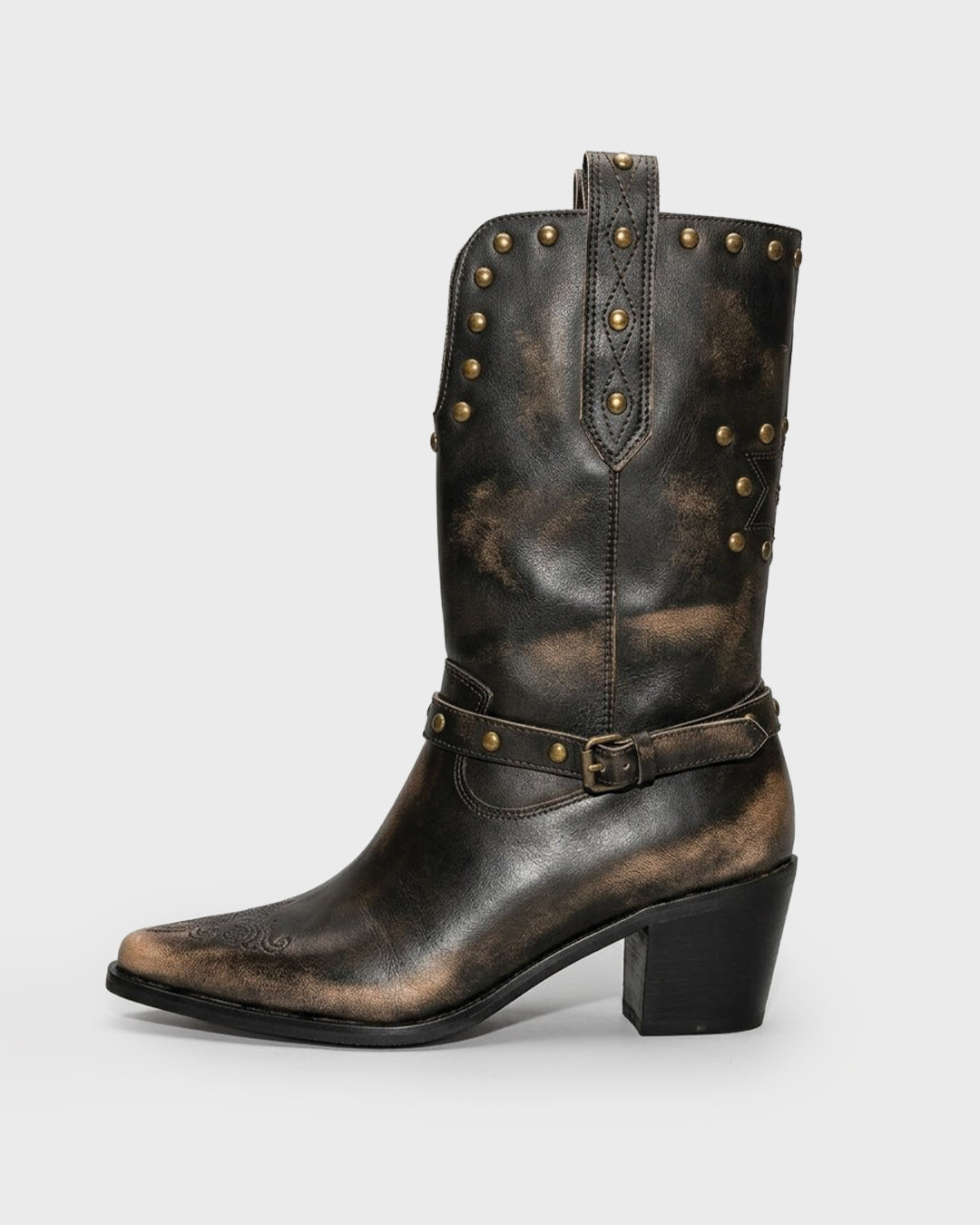 Antique Brass Rodeo Boot