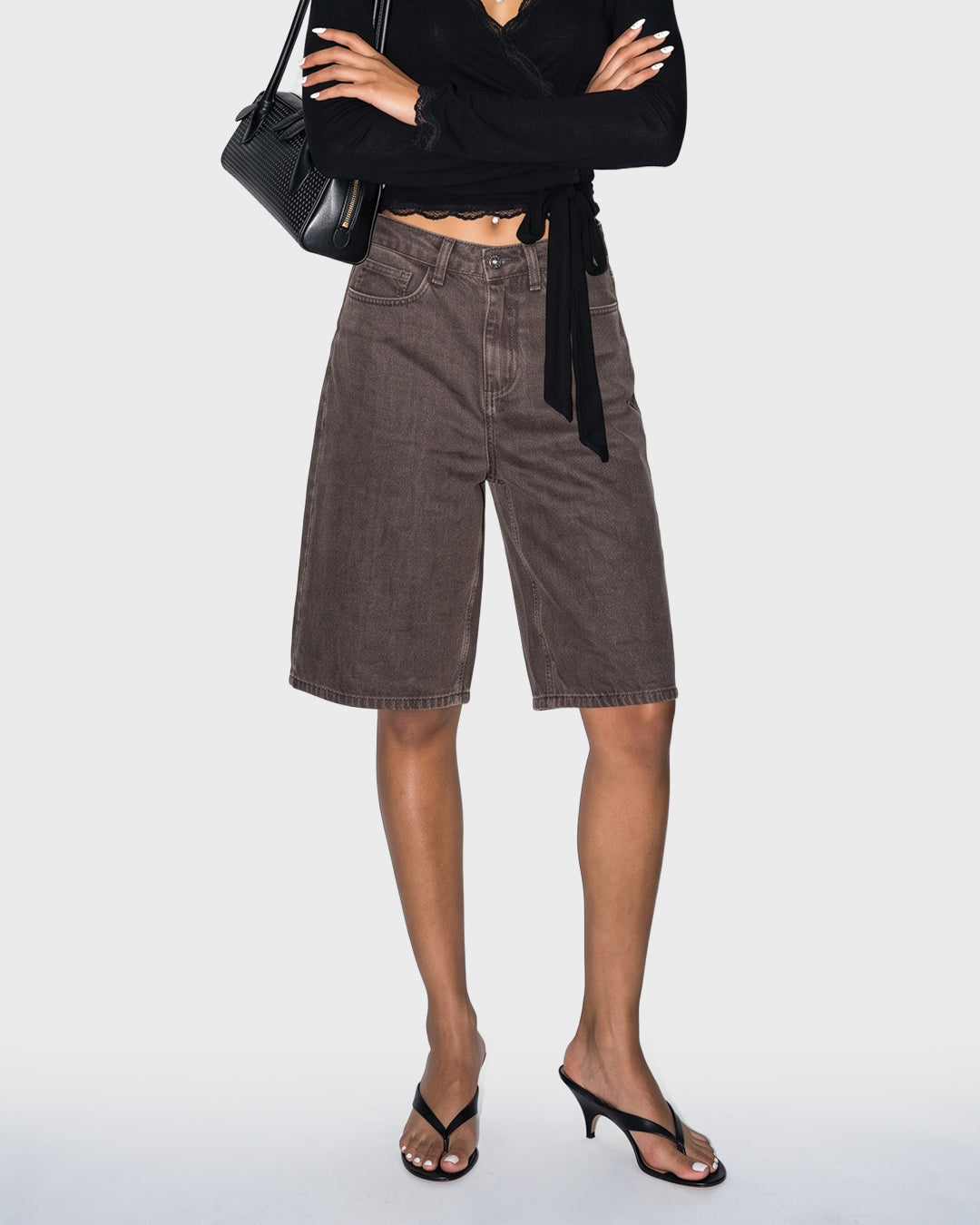 Pumice Stone Denim Shorts