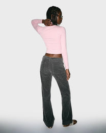 Patch Pocket Flare Trousers