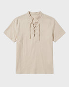 T-Shirt in Lino con Allacciatura