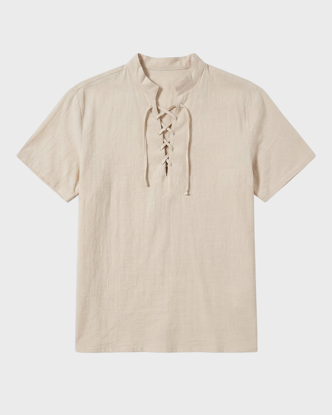 T-Shirt in Lino con Allacciatura