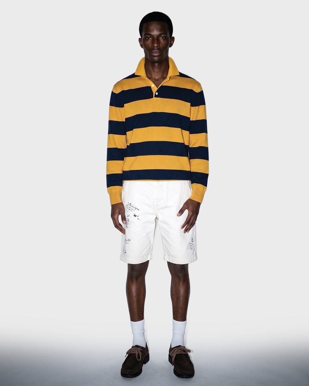 Shorts di jeans effetto candeggiato con bandana