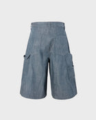 Pantalones cortos de mezclilla con pañuelo desteñido