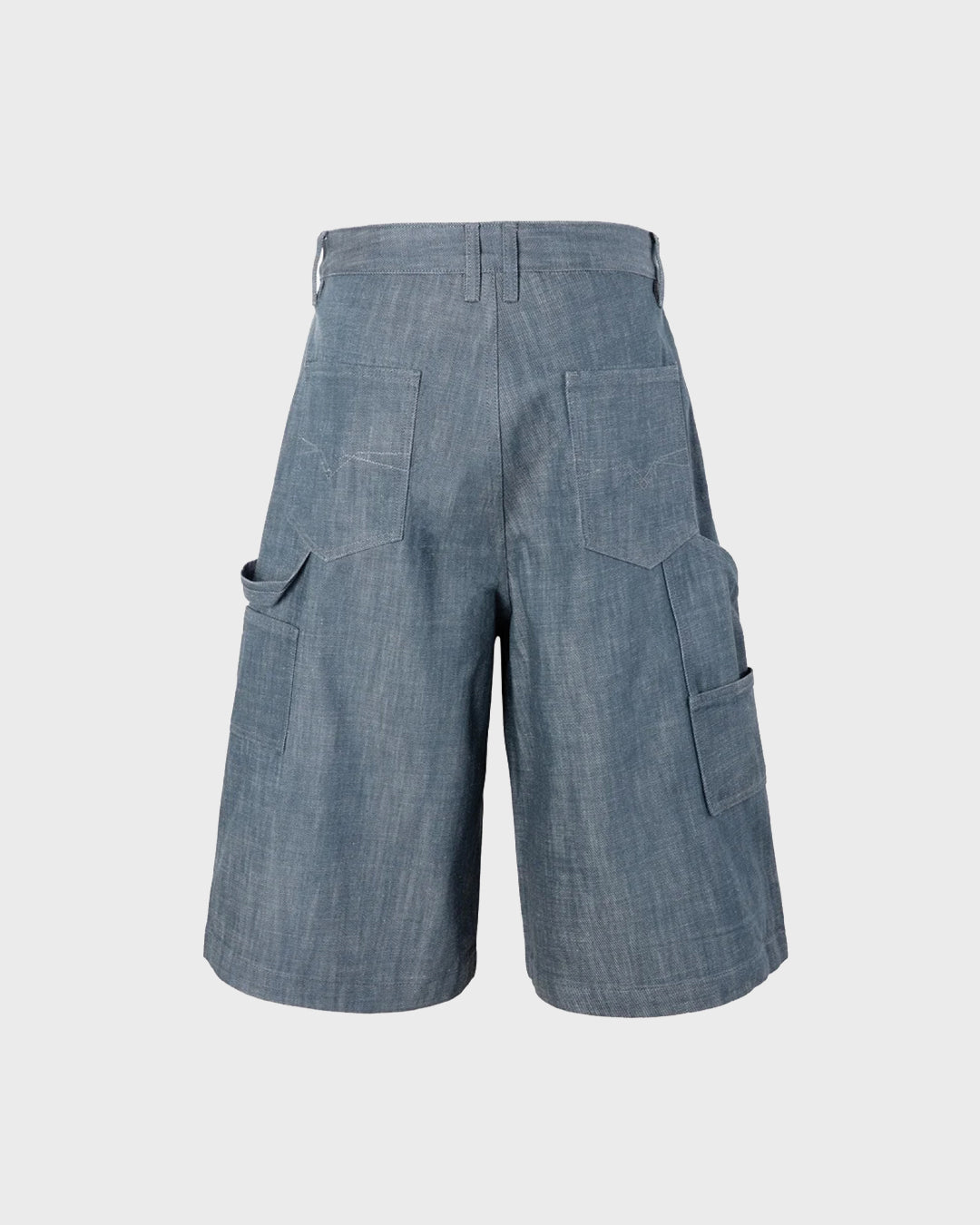 Pantalones cortos de mezclilla con pañuelo desteñido