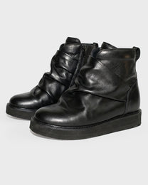 Folded Leather Boot