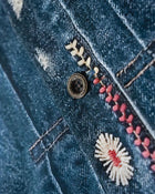 Camicia da campo Folk con stampa denim