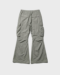 Print Tie Flare Cargo Pants