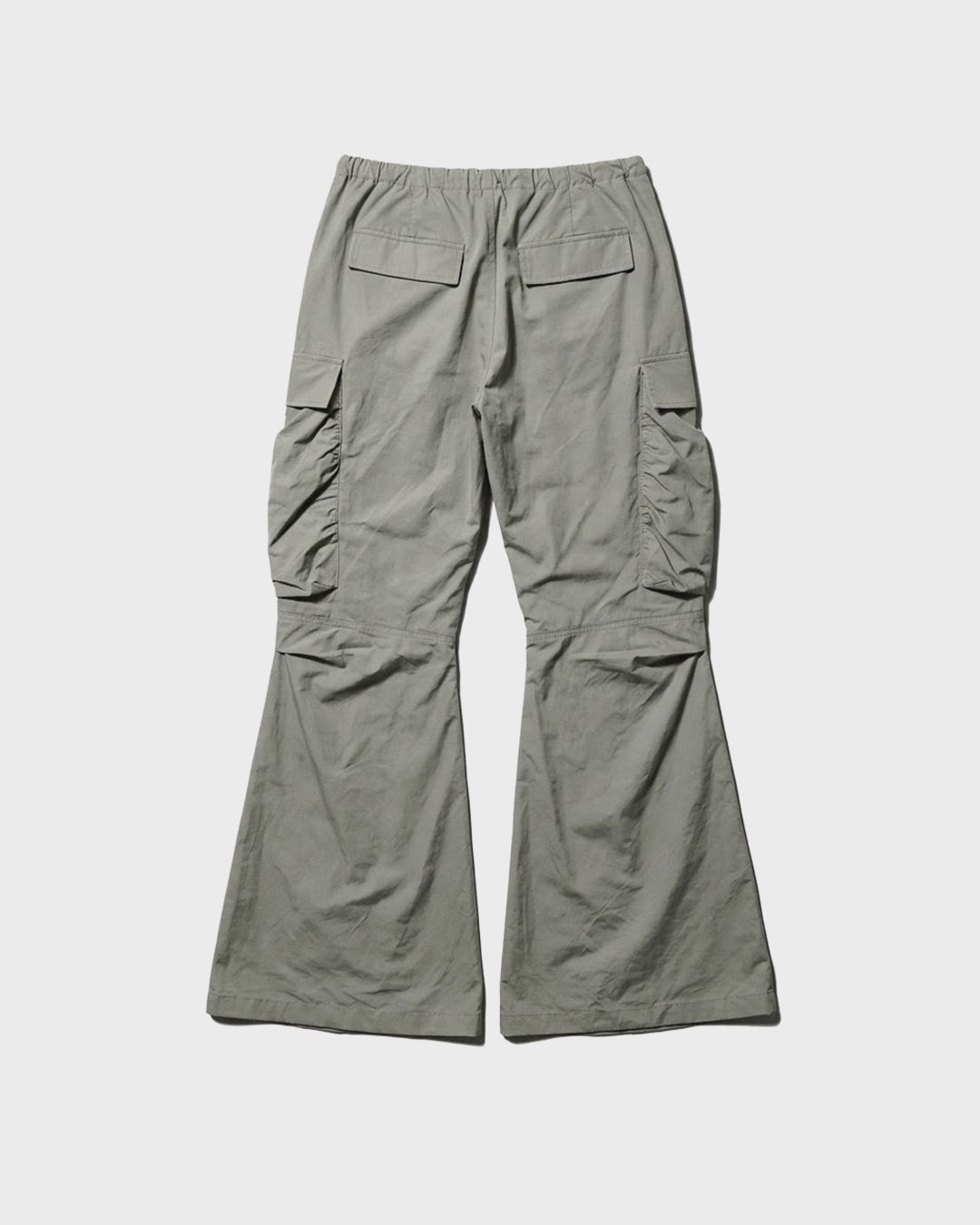 Print Tie Flare Cargo Pants