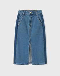 Split Wash Denim Skirt