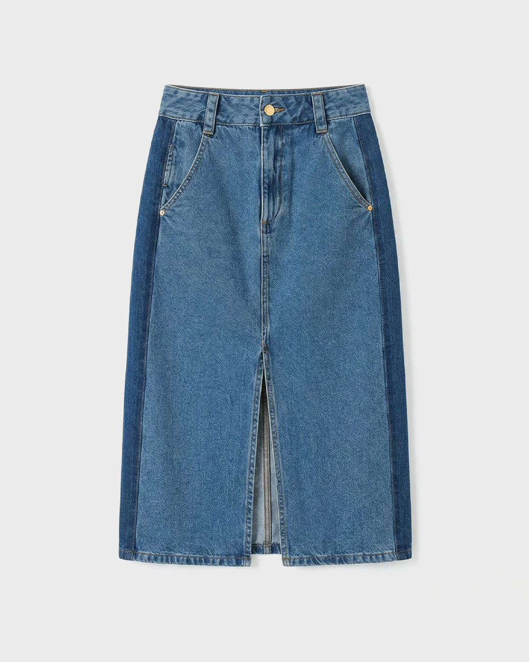 Split Wash Denim Skirt
