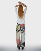 Patchwork Print Jeans