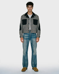 Glen Plaid Bomber Jacket