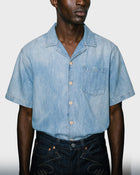 Camicia da campo in morbido indaco