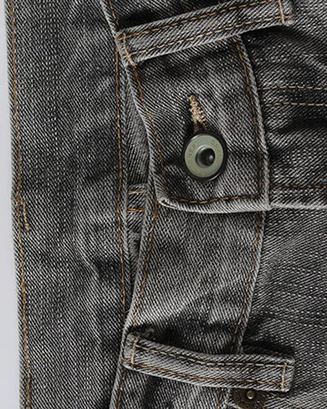 Gray Whisker Wash Jeans