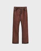 Pantaloni in pelle color sangue di bue