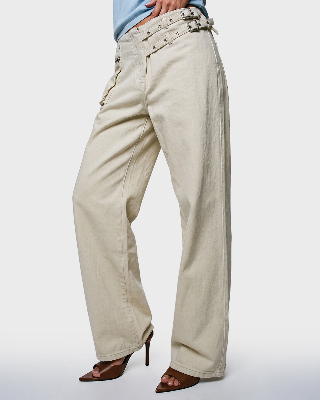 Double Buckle Jeans