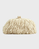 Curly Fur Crossbody Clutch