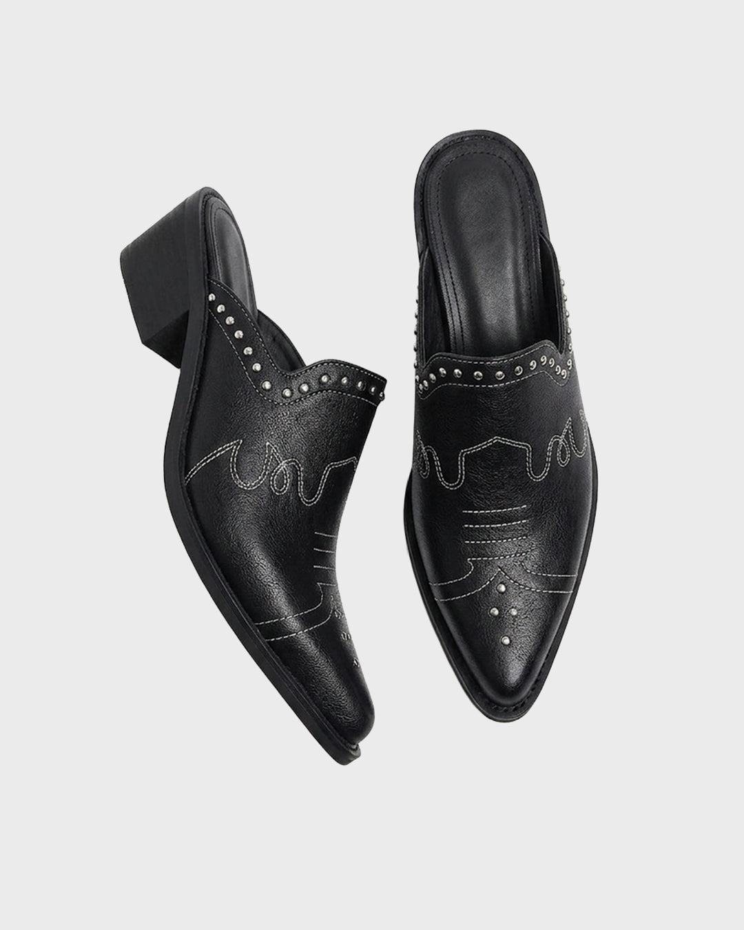 Block Heel Western Slipper