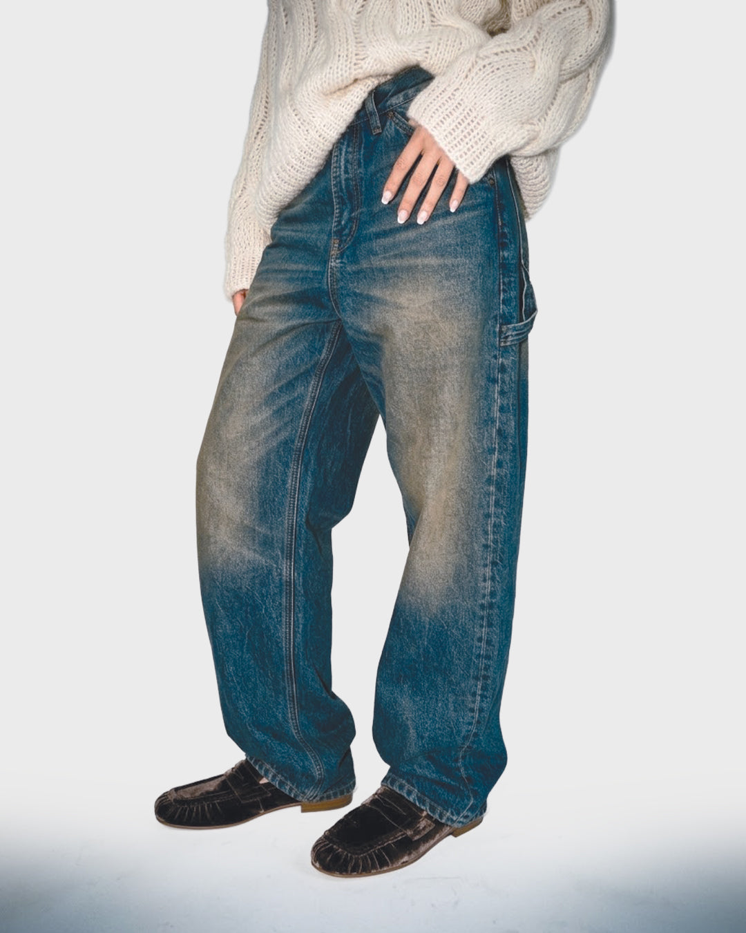 Dirty Wash Low-Rise Jean