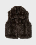 Wide Collar Fur Vest