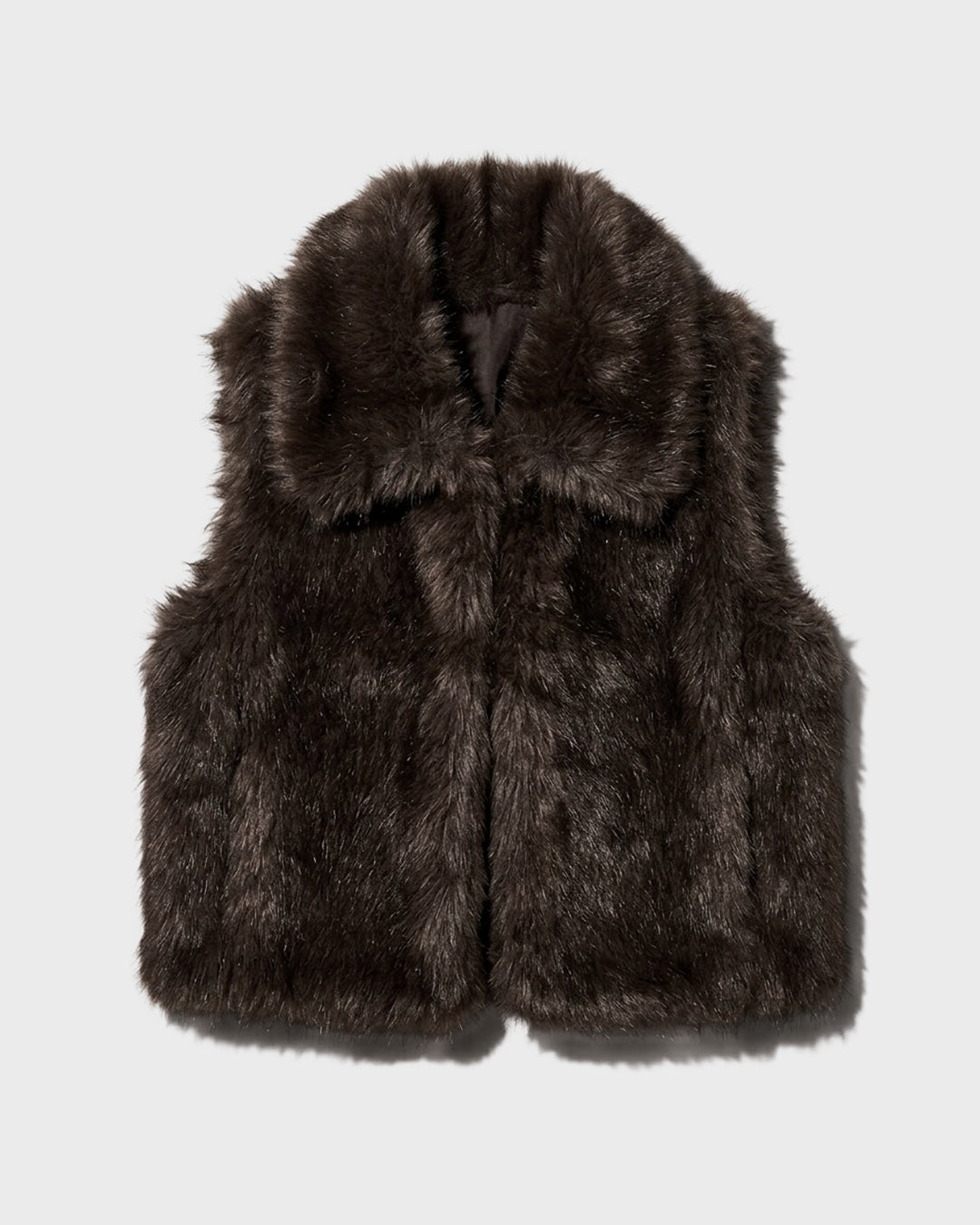 Wide Collar Fur Vest