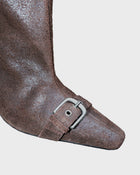 Distressed Slouch Buckle Boot