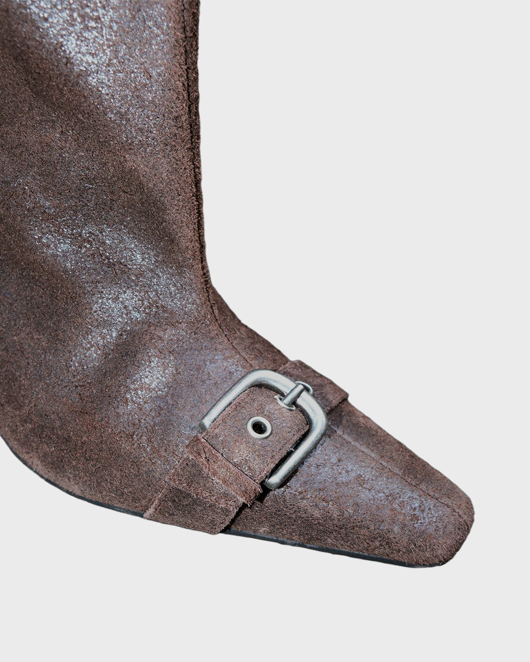 Distressed Slouch Buckle Boot