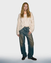 Halo Cable Mohair Sweater