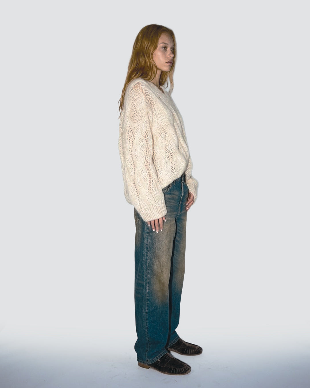 Halo Cable Mohair Sweater
