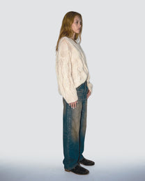 Halo Cable Mohair Sweater
