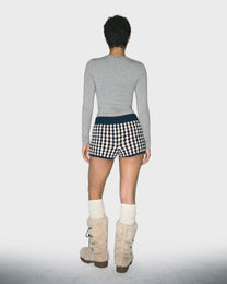 Puff Stitch Cashmere Wool Shorts