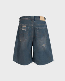 Destroyed Denim Short